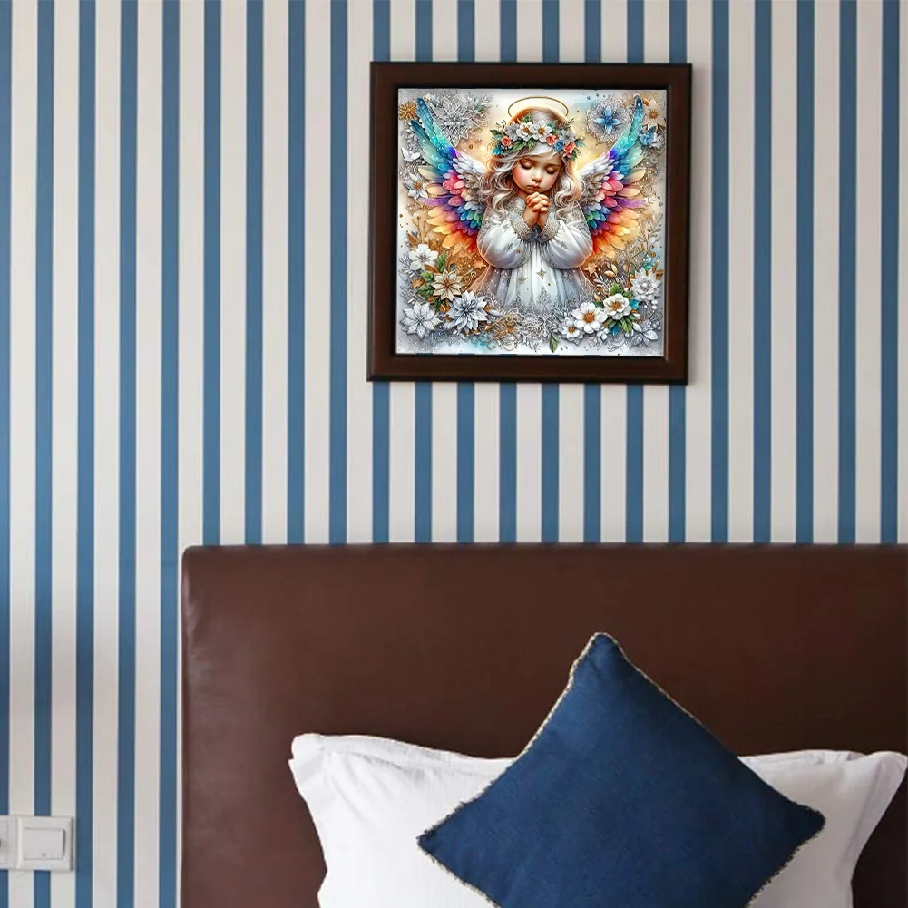Diamond Painting - Full Round Drill - Angel Girl(Canvas|40*40cm)