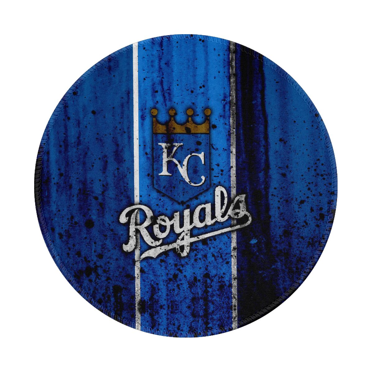 Kansas City Royals Grunge Flag Round Non-Slip Thick Rubber Modern Gaming Mousepad