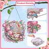 Rose Tea Party Sign DIY Diamond Painting Pendant Single Side Rhinestone