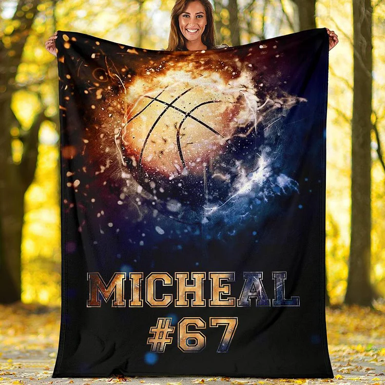 Personalized Basketball Blanket | BKKid668