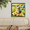 Lapins et petits poules jaunes-perceuse ronde peinture diamant-40*40cm