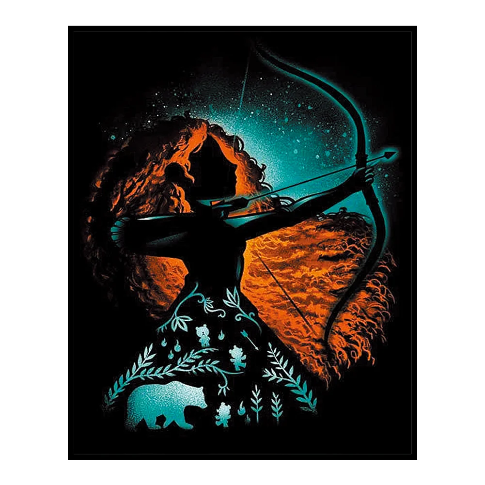 11CT Full Stamped Cross Stitch - Silhouette Series(Canvas|40*50cm)