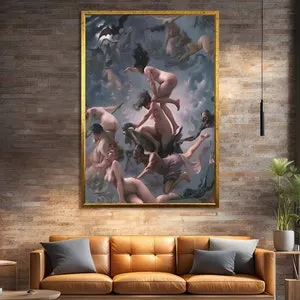 pornhint Pornhint Reverie of Celestial Beings Canvas Painting Wall Art ?? Captivating Nude Fantasy for Elegant Home Decor NSFW