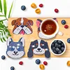 8pcs DIY Anti Slip Dog Coasters Stackable Creative for Tabletop Protection