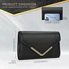 Abendtasche Damen Clutch PU Leder Envelope Tasche Handtasche mit Kette Kleine Umh&auml;ngetasche Achseltasche Portemonnaie Tasche Unterarmtasche f&uuml;r Hochzeit Tanzparty Bankett