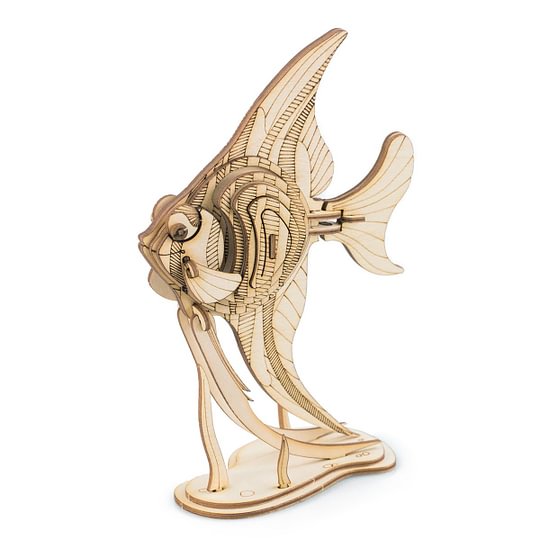  Robotime Online [Only Ship To U.S.] Rolife Angel Fish TG273 Sea Animal Model 3D Wooden Puzzle
