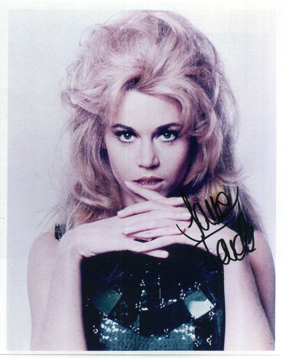 JANE FONDA Signed Photo Poster paintinggraph - Film Star Actress - preprint