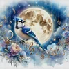 Blue Jay Moon Note-11CT Stamped Cross Stitch 45*45cm