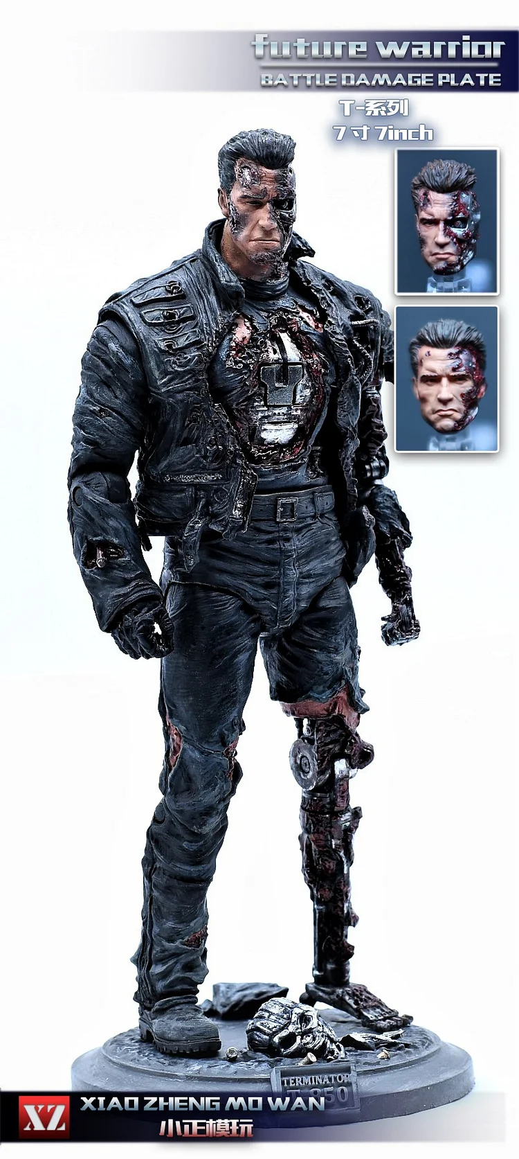 PRE-ORDER XIAOZHENG Model War Damage T Series T03 Arnold Schwarzenegger Action Figure