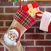 DIY Diamond Painting Christmas Stockings Hanging Ornaments Large Capacity Xmas Socks Pendant Wear Resist Candy Gift Storage Bags for Family Christmas Holiday Party Decoration (Santa Claus head)