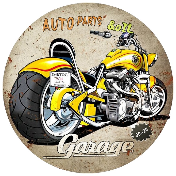 Motorcycle - Tin Signs/Wooden Signs - Motorcycle Series - 12*12inches (Round)