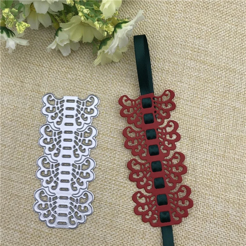 Lace Flower Edge Border Metal Cutting Dies Stencils For Card Making Decorative Embossing Suit Paper Cards Stamp DIY