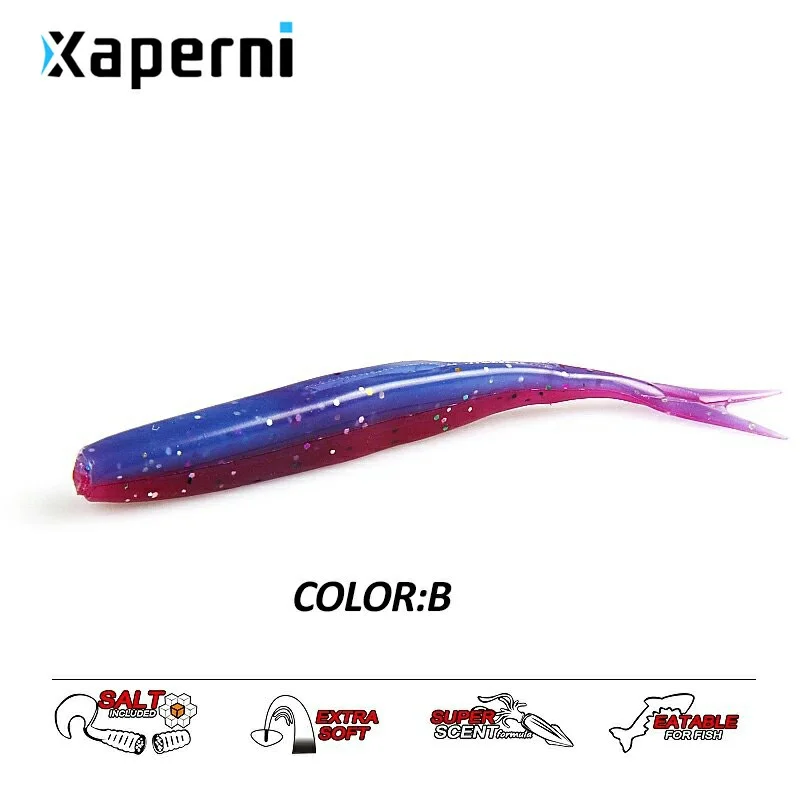 Xaperni 75mm 1.8g 15pcs per lot  new Fishing Lures soft lure  Artificial Bait Predator Tackle jerkbaits for pike and bass