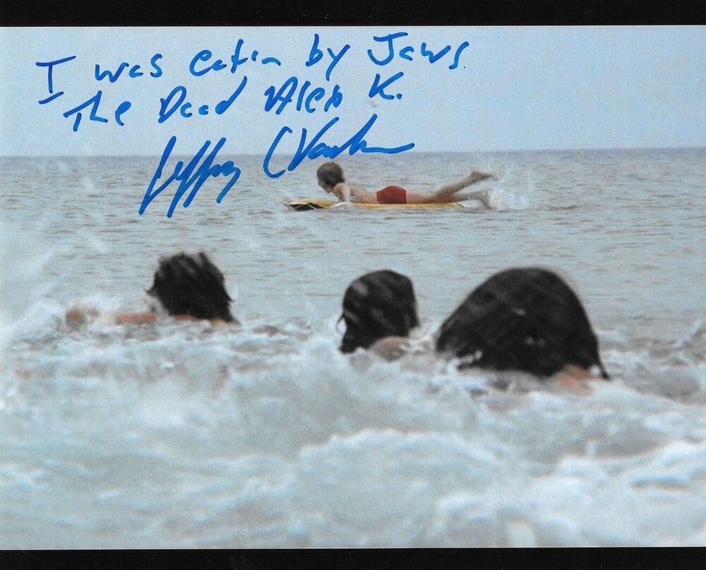* JEFFREY VOORHEES * signed 8x10 Photo Poster painting * JAWS * PROOF * * 3