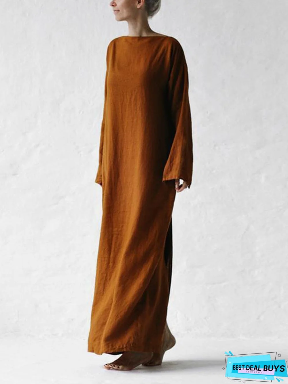 Women's Cotton Linen Loose Bandage Skirt