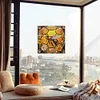 1PC-Diamonds Painting Stained Glass Bee Wall Sticker Home Decor
