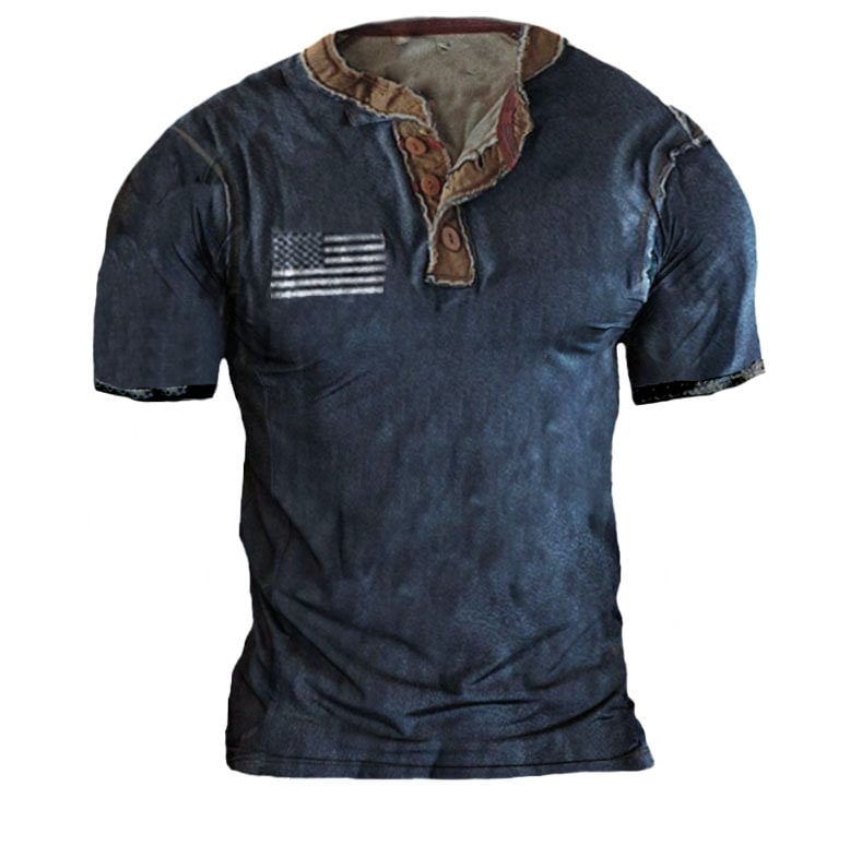 Men's Outdoor Henley Collar Tactical Shirt / [viawink] /