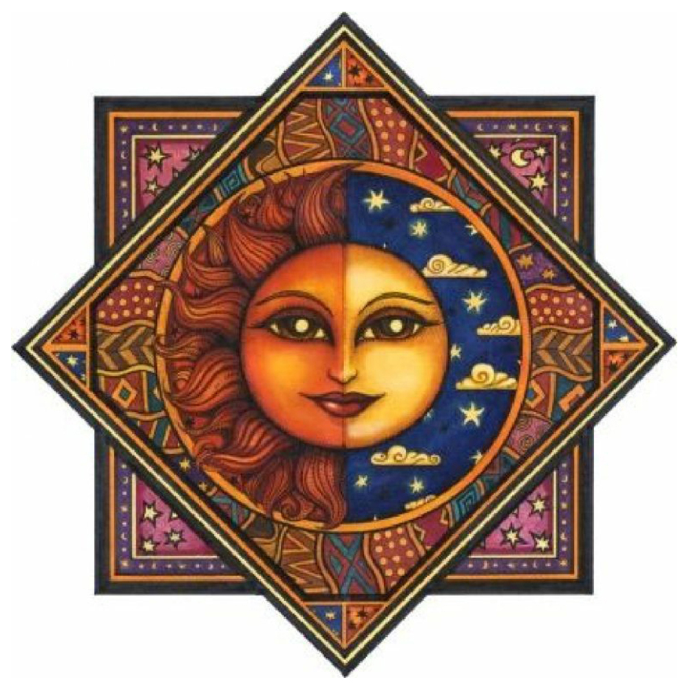 

35*35CM - Round Drill Diamond Painting - Sun Face, 501 Original