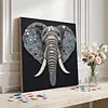 Framed Elephant - DIY Button Art Painting Kit for Creativity DIY Pearl Dot Crafts for Gift Home Wall Decor 30*30CM