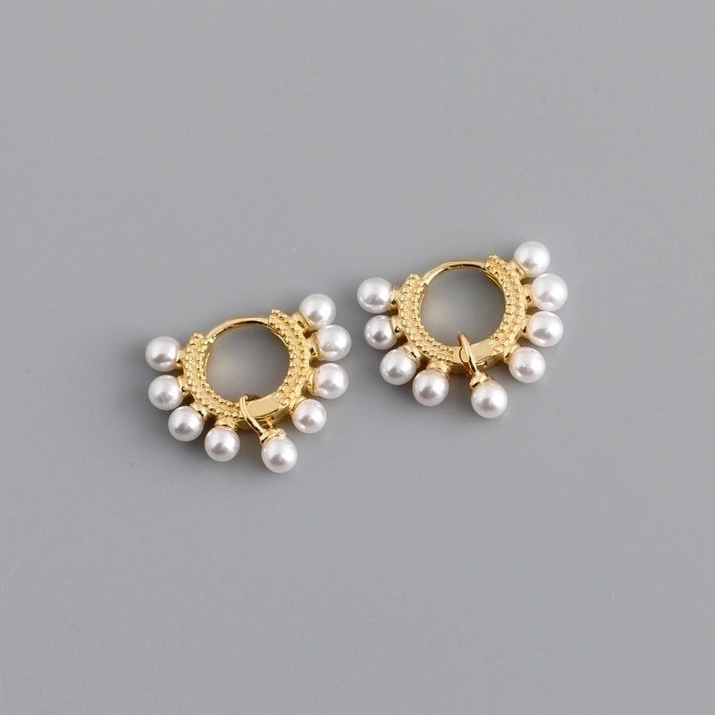 1 Pair Minimalist Geometric Plating Copper Drop Earrings