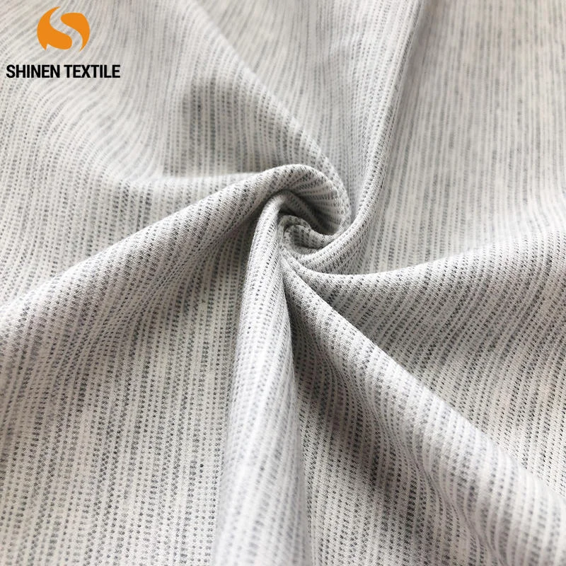 190gsm,66%COTTON 30%POLYESTER 4%ELASTIC Yarn dyed stretch jersey Fabric