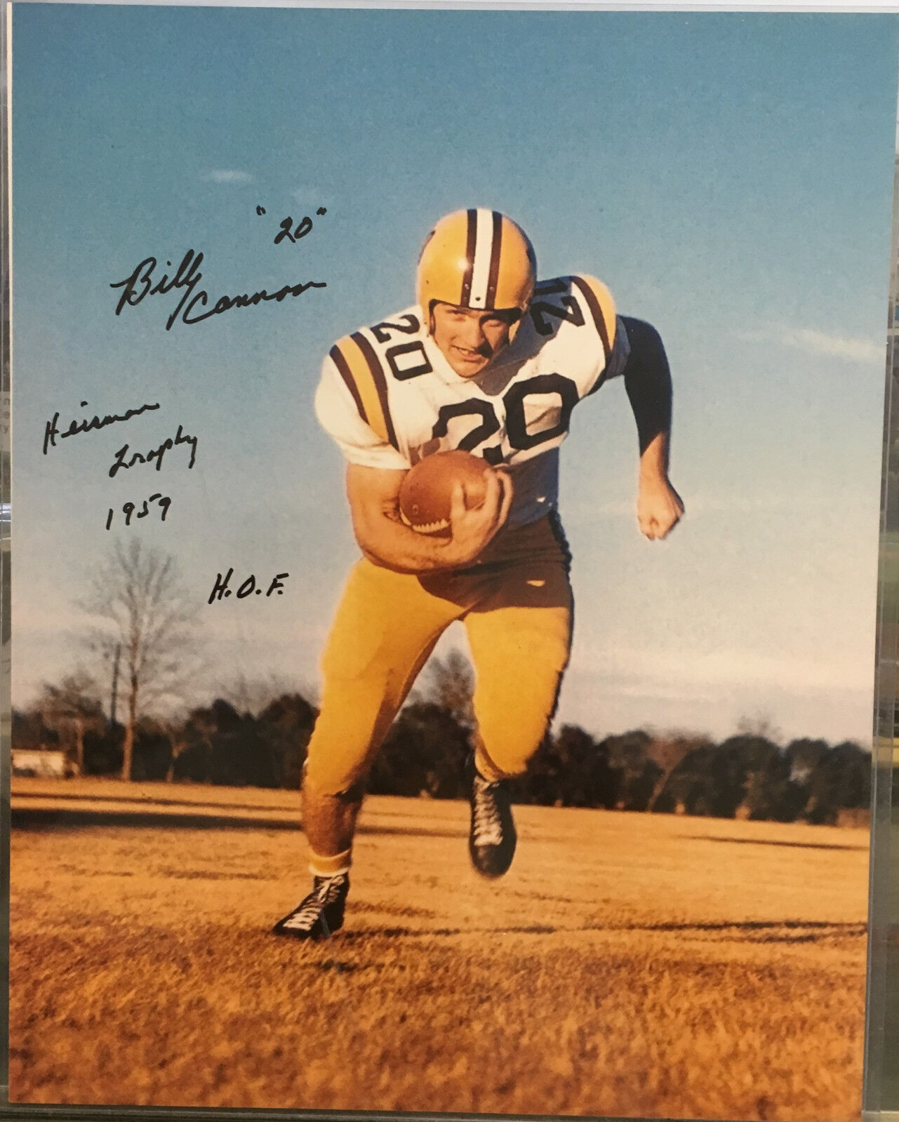 Billy Cannon autographed 11x14 LSU Tigers Heisman Trophy Winner 1959