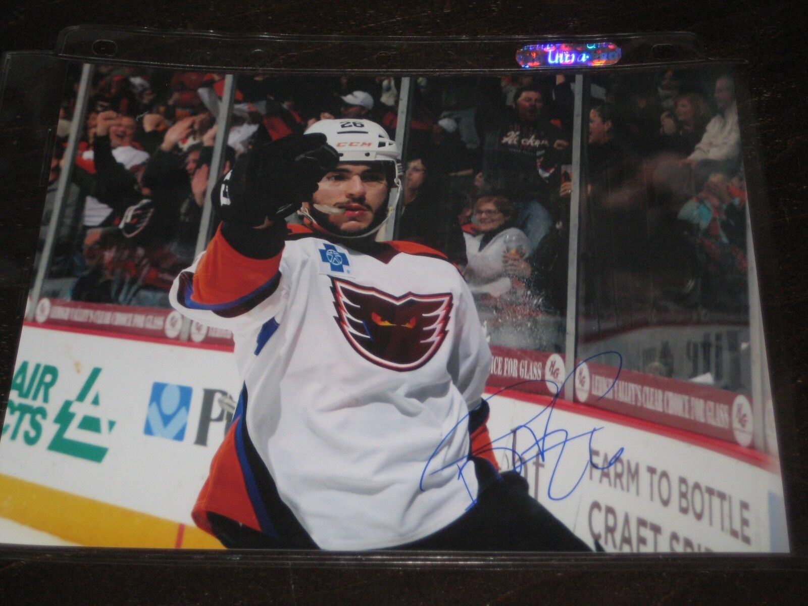 PHIL VARONE autographed LEHIGH VALLEY PHANTOMS 8X10 Goal