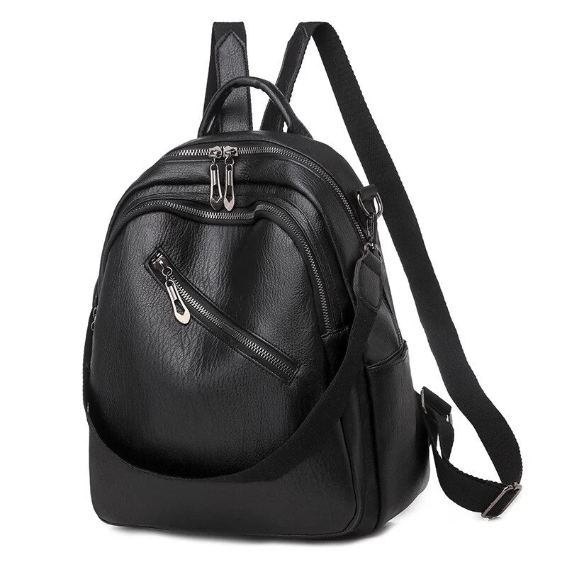 Women Backpack High Quality PU Leather Backpack for Teenage Girls School Bag large capacity Female shoulder bag Bagpack Mochila