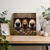 Three Curious Puppies-Paint by Numbers Acrylic Painting 40*40CM