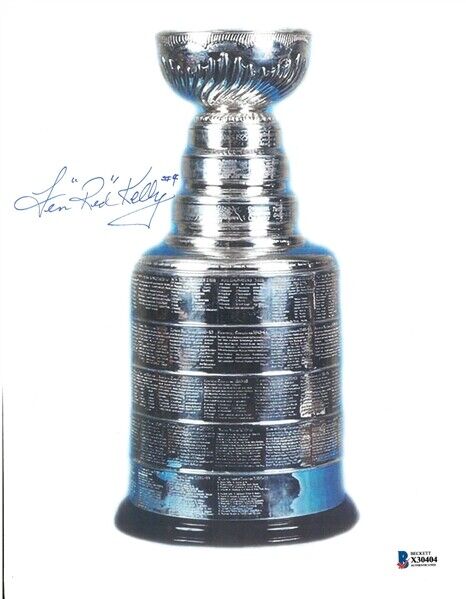 Red Kelly signed Stanley Cup 8.5x11 autographed Photo Poster painting BAS Beckett COA