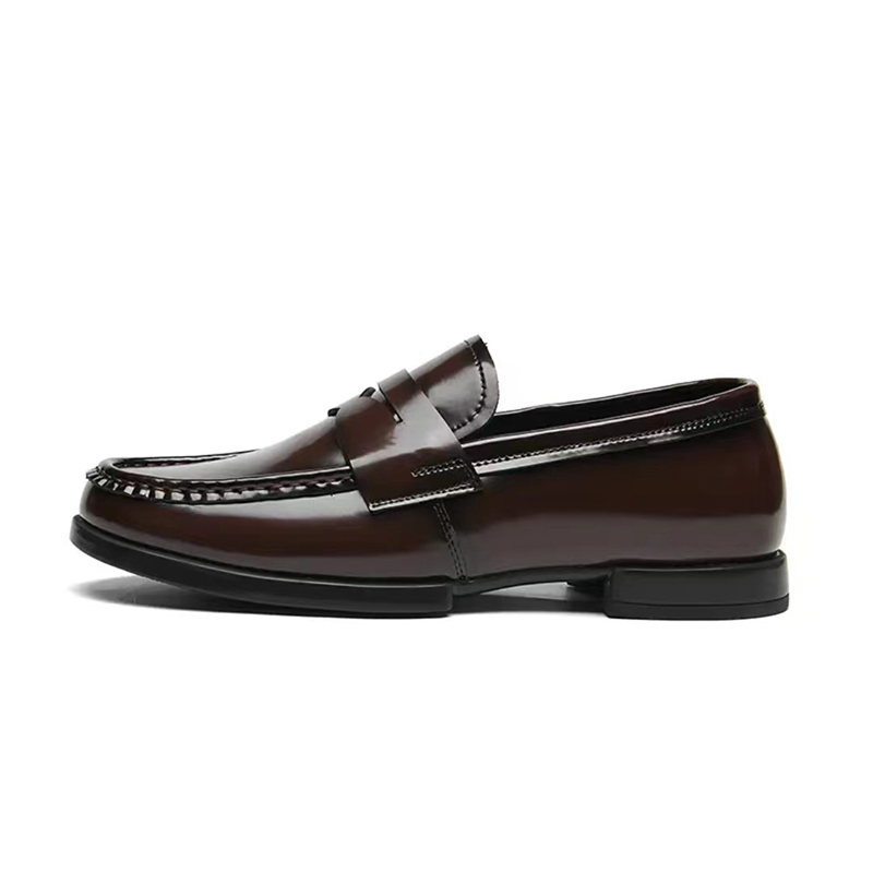Business Casual Loafers | Glossy Cowhide Loafers DANRRIO.COM DANRRIO