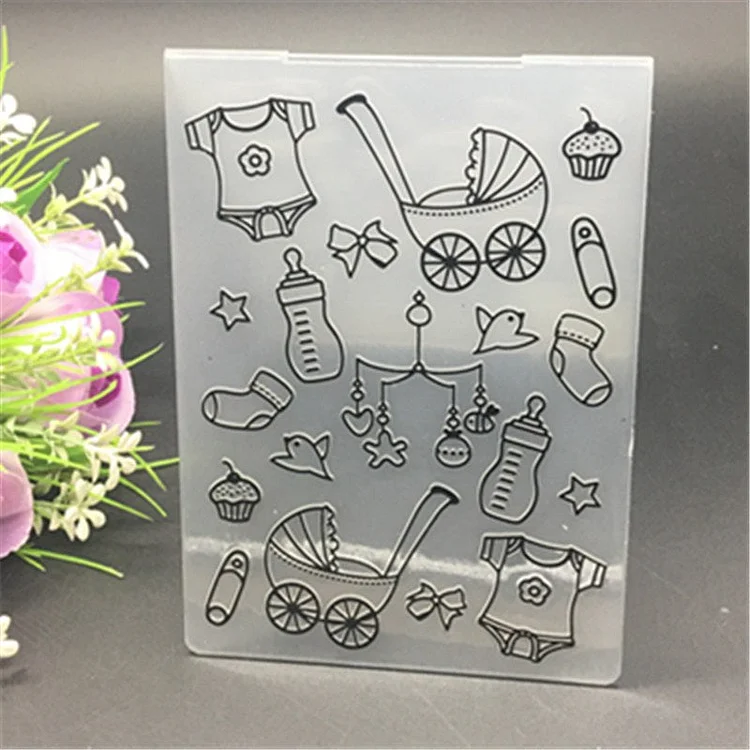 Baby Plastic Embossing Folder For Scrapbook DIY Album Card Tool Plastic Template
