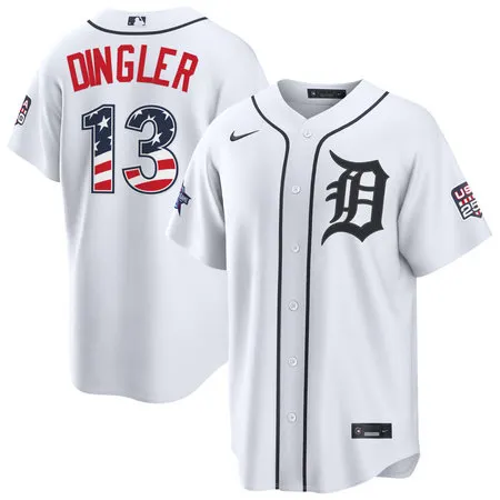 Youth Detroit Tigers #13 Dillon Dingler Nike White 2026 All-Star Edition Stars & Stripes Stadium Jersey