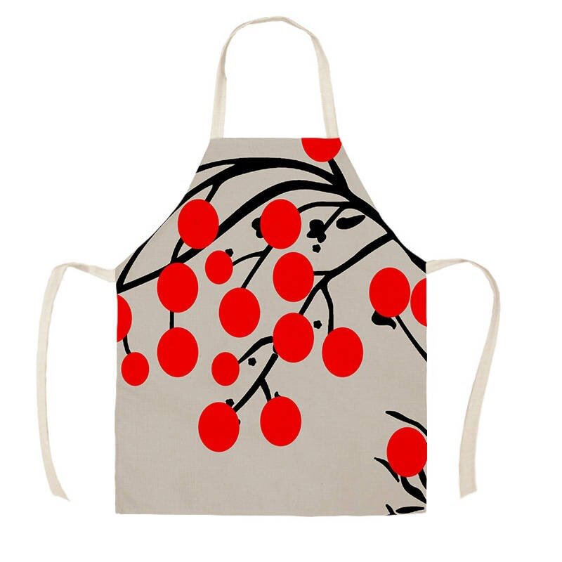 Linen Kitchen Apron - Flower Geometric letclo 