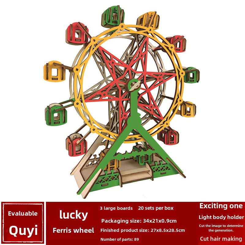 Stall Supply Children’s Wooden 3D Puzzle Adult Puzzle Christmas Building Handmade Educational Model Toy