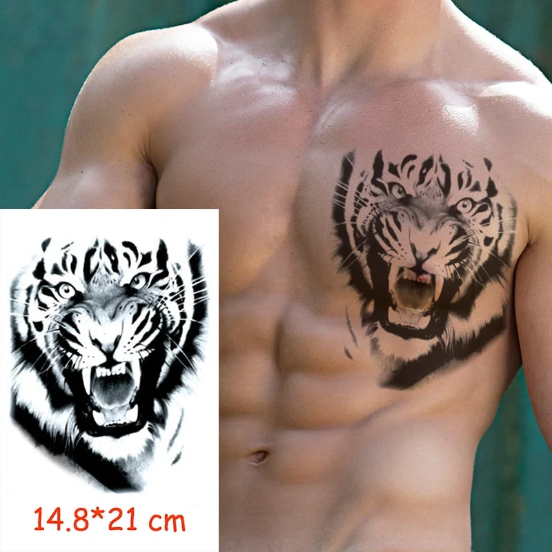 Waterproof Temporary Tattoo Sticker angry wolf mountain tatoo water transfer fake tatoo flash tatto Woman Man kid 14.8*21 cm