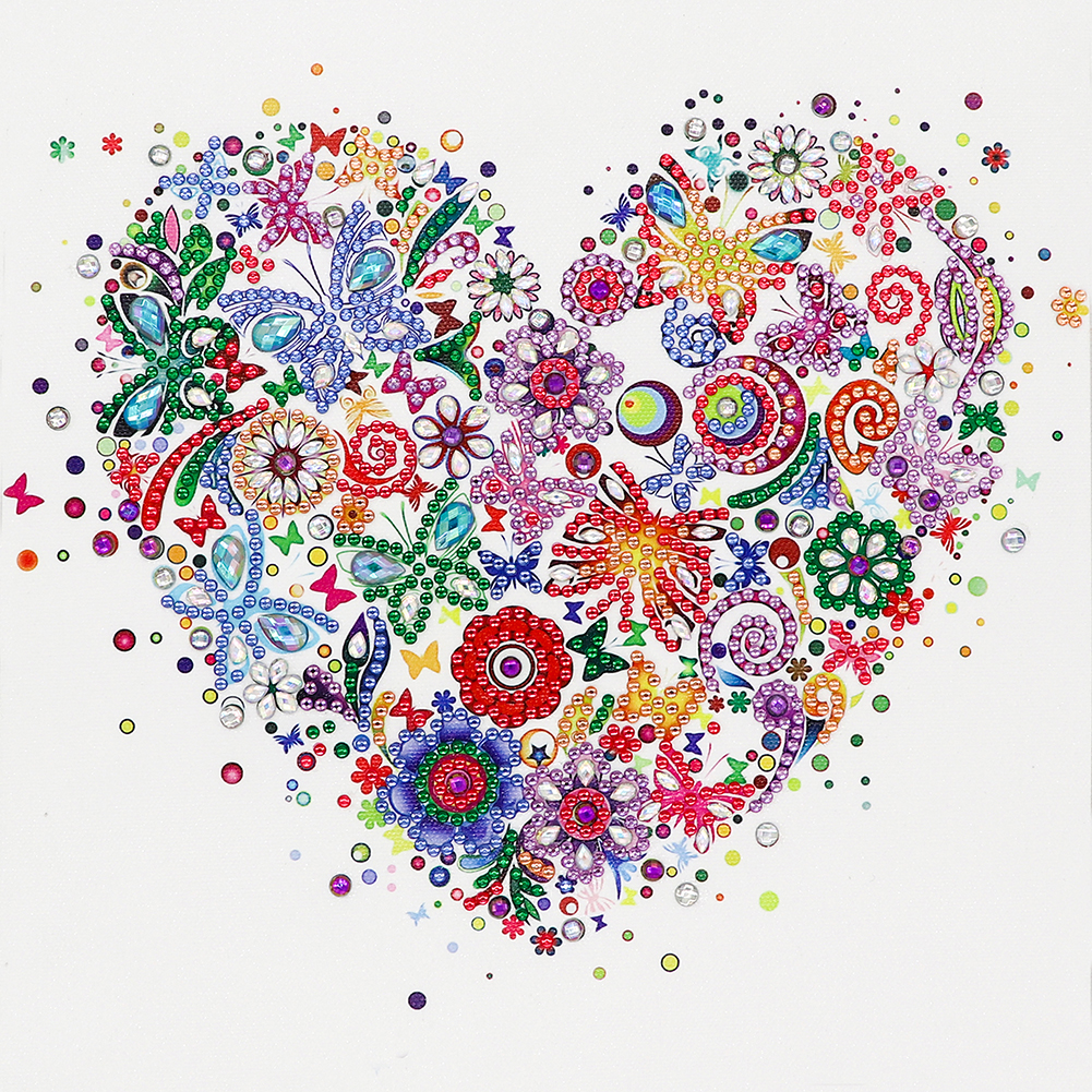 

30*30CM - Heart - Special Shaped Diamond Painting, 501 Original