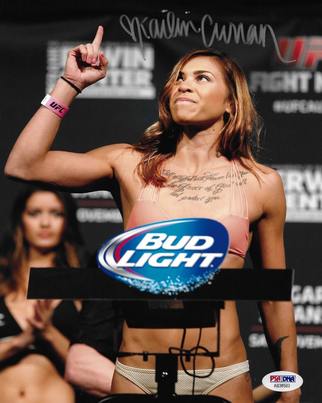 Kailin Curran Signed UFC 8x10 Photo Poster painting PSA/DNA COA Fight Night Picture Autograph 8