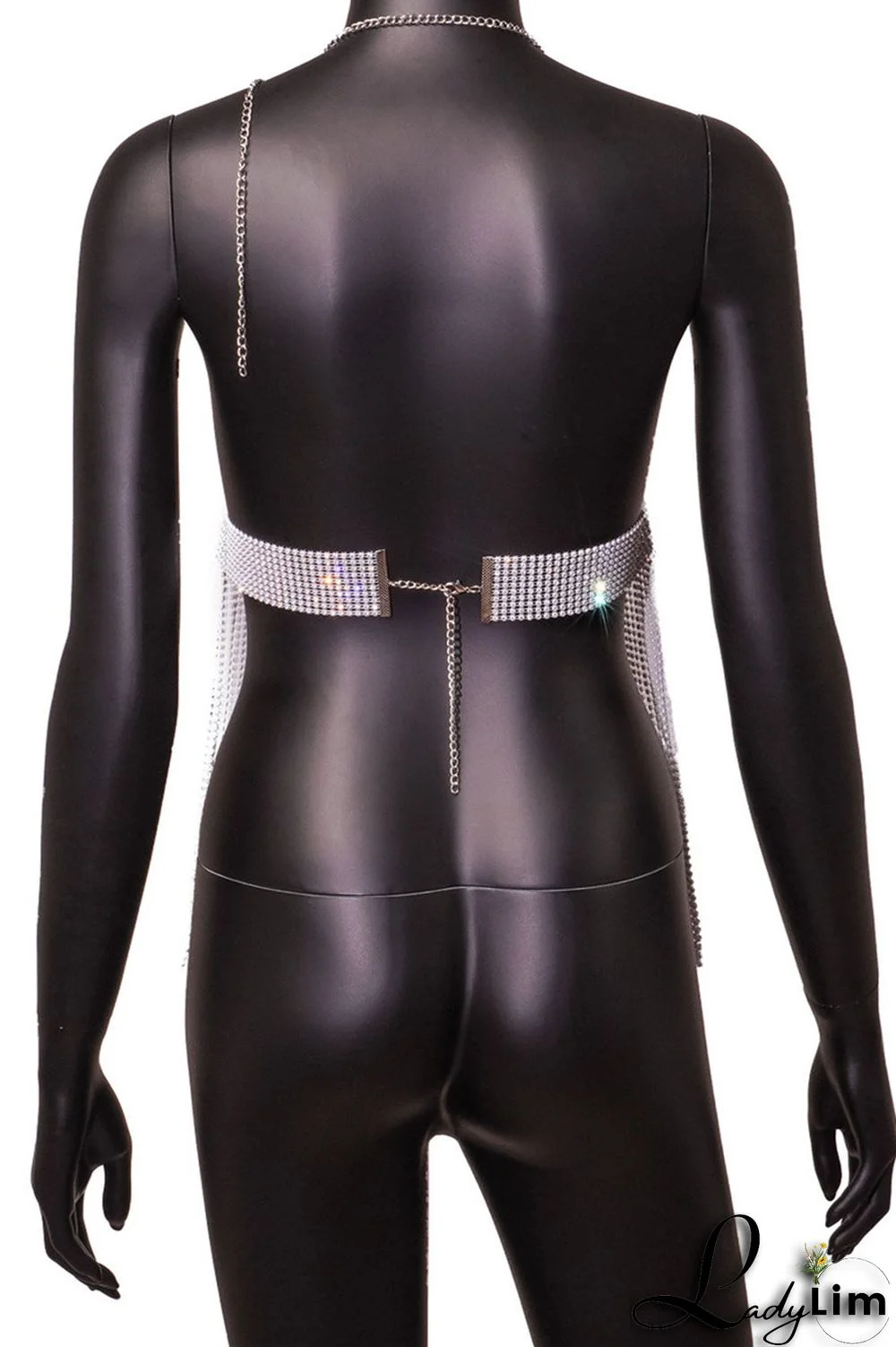 Pink Fashion Sexy Patchwork Tassel Backless Halter Tops