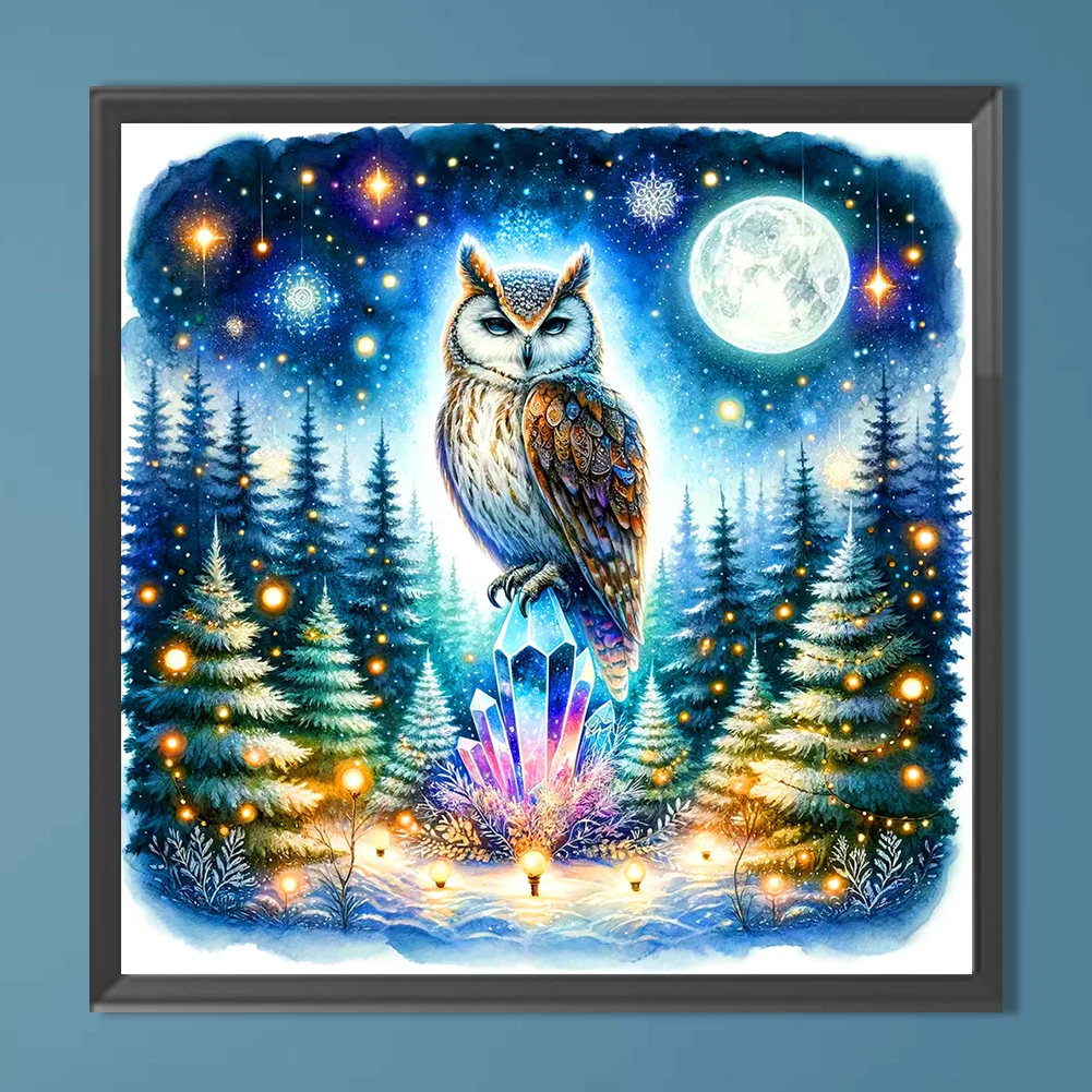 Diamond Painting - Full Round Drill - Owl(Canvas|40*40cm)