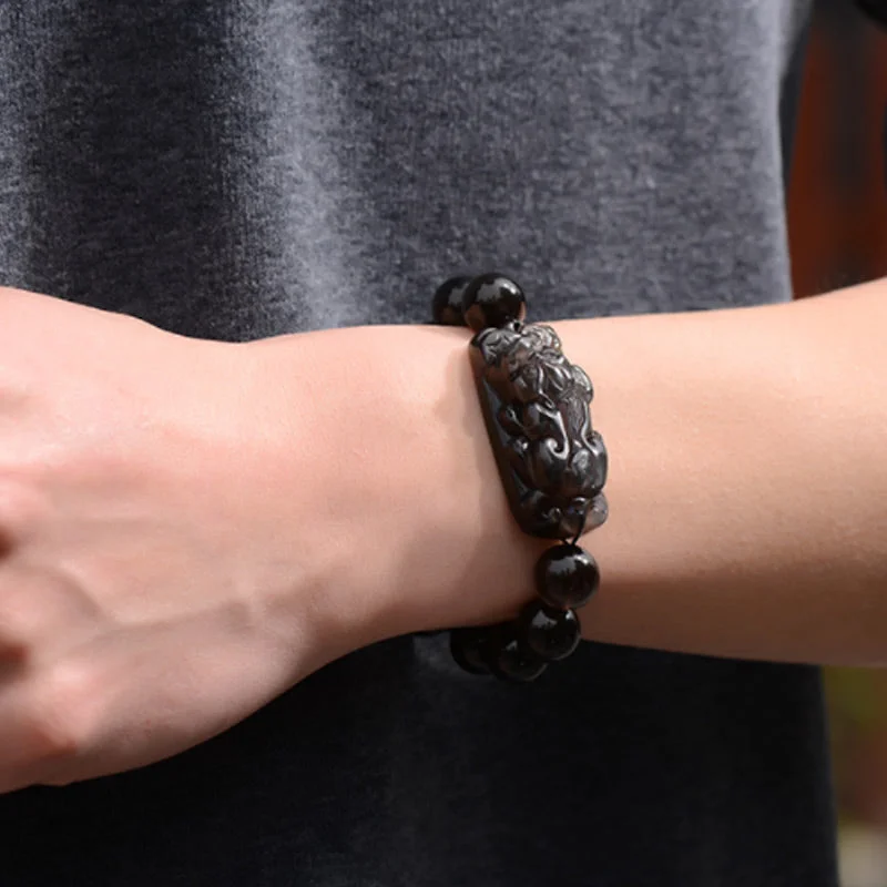 FengShui PiXiu Rainbow Obsidian Protection Bracelet