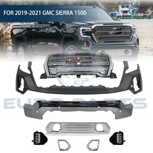 Dronehint For 2019-2021 GMC SIERRA 1500 Front Bumper Assembly with GRrille+Fog lights (For: GMC) Parts