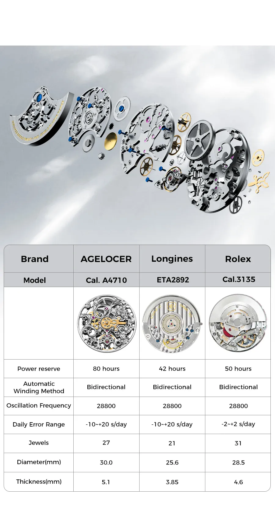 Schwarzwald Engraved Double Sided Skeleton Mechanical Watch For