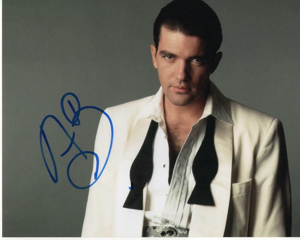 ANTONIO BANDERAS SIGNED AUTOGRAPH 8x10 Photo Poster painting - PAIN AND GLORY, PUSS IN BOOTS