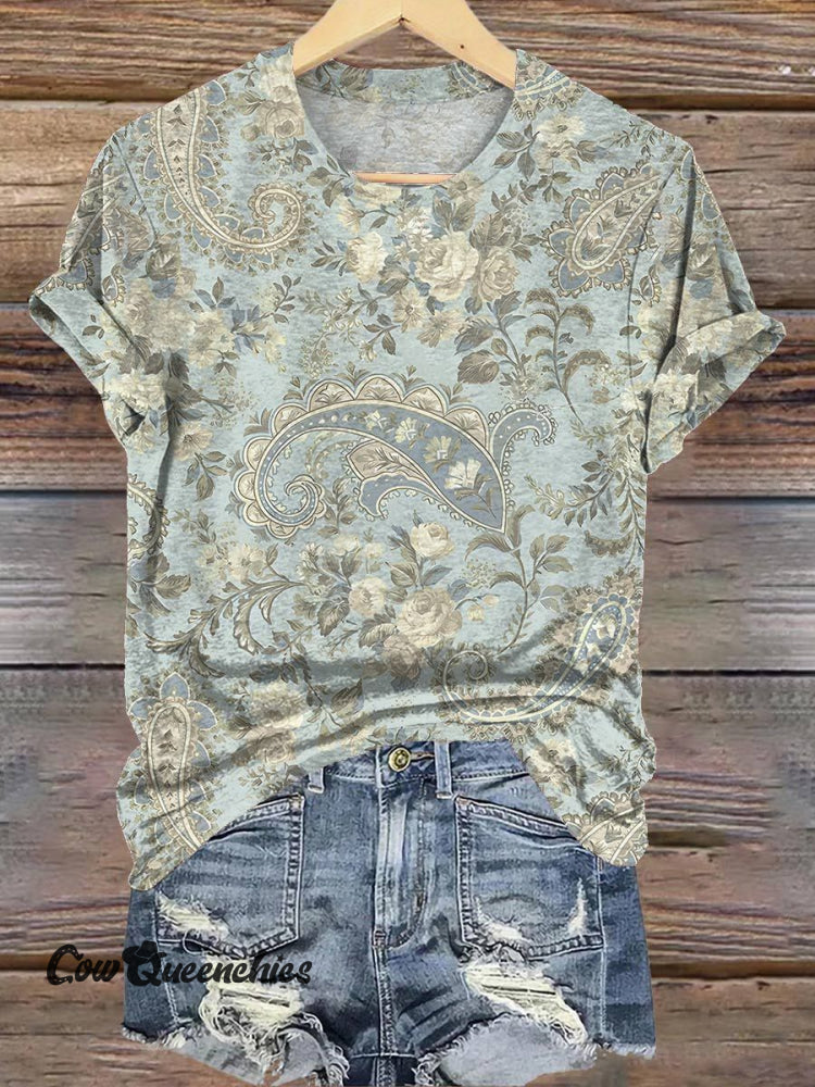 Paisley Print T-Shirt Multicolor / S