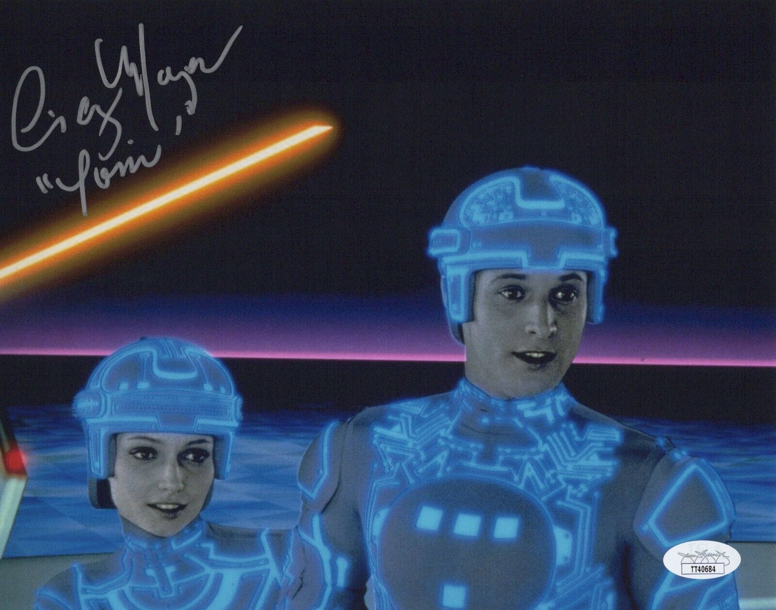 CINDY MORGAN Hand Signed 8x10 TRON LORA Photo Poster painting Authentic Autograph JSA COA Cert