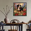 Diamond Painting -5D Full Round Drill Bernese Mountain Dog Puppy(40x40cm)