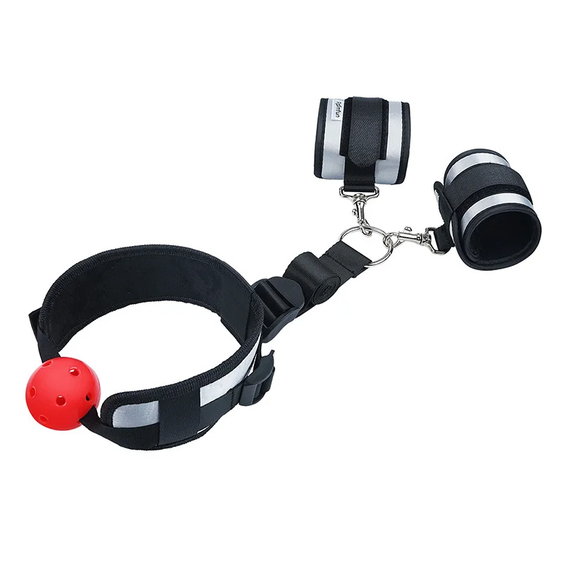 Female Slave Mouth Ball Collar, Back Handcuffs And Flirting Tools