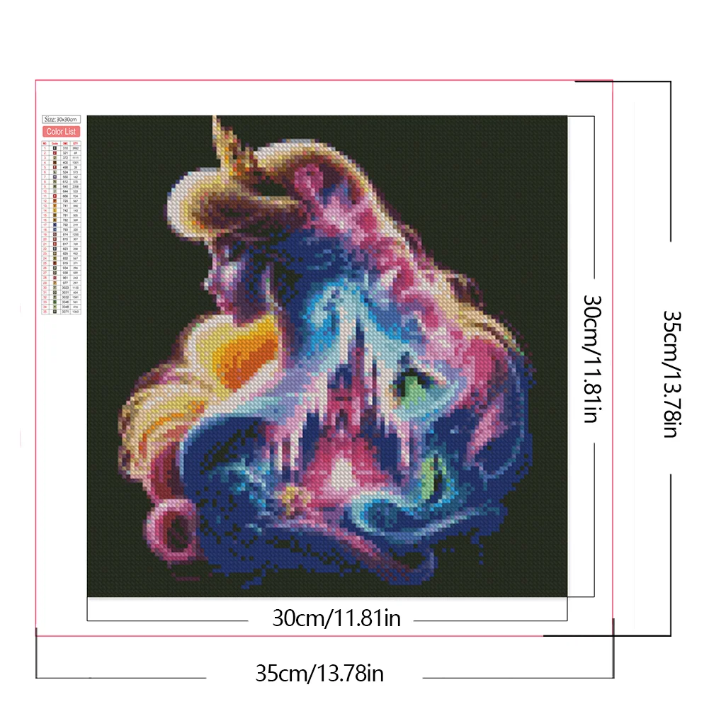 Diamond Painting - Full Square Drill - Princess Forest Silhouette(Canvas|35*35cm)