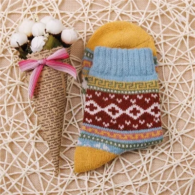 Retro Thick Warm Rabbit Wool Socks